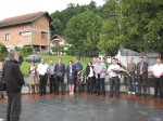 Tunjice: Polaganje vijenaca na spomen-obilježje civilnim žrtvama, 6.8.2014. foto: Veritas