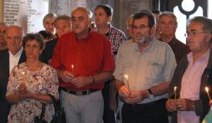 Parastos Srbima koje je hrvatska vojska ubila u akciji „Medački džep“ 1993. Foto: Tanjug, 9.9.2015.