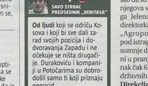 Savo Štrbac: Izjava za Informer, 13.7.2016. Foto: ScreenShot