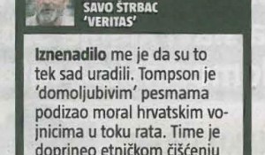 Informer, 12.08.2017, Strašna ustaška provokacija! TOMPSON RATNI HEROJ!?