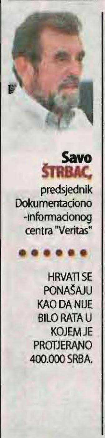 Nezavisne novine, 10.08.2017, Savo Štrbac o Hrvatima Nezavisne novine, 10.08.2017, Savo Štrbac o Hrvatima