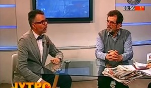 StudioB: Jutro sa Sanjom – gosti Savo Štrbac i Dejan Risitić, 11.2.2018. Foto: Screenshot