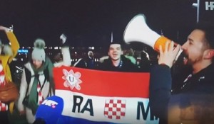Ustaška zastava u Dnevniku HRT Foto: Index.hr, screenshot