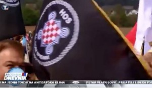 TV Pink, 14.03.2019, Nacionalni dnevnik: Pometnja u Hvatskoj oko Blajburga Foto:Screenshot