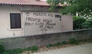 Rijeka: hrvatski ustaški grafiti Foto: Večernje novosti