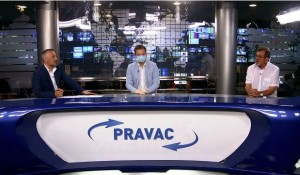 Pravac: Savo Štrbac i Mišel Zobenica o rezultatima izbora u Hrvatskoj, 6.7.2020. Foto: Pink.tv screenshot