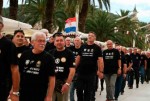 Split: Branitelji održali mimohod u Splitu, neki su nosili ustaška obilježja, 4.8.2020. Foto: Index.hr
