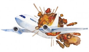 Eksplozija aviona, ilustracija Foto: freeclipart