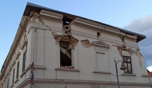 Petrinja: Parohijski dom u Petrinji posle zemljotresa, 29.12.2020. Foto: SPC.rs