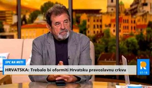 Savo Štrbac i Jovan Janjić o obnavljanju hrvatske pravoslavne crkve, Pavelićevog projekta iz 1992. godine Foto: Kurir TV, screenshot