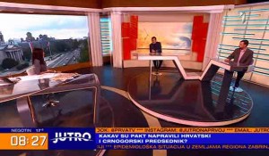 Susret Đukanovića i Milanovića zbog „velikosrpske hegemonije“ i opasnosti od SPC, 18.9.2021. Foto: TV Prva, screenshot