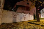 Kod škole u Zagrebu išarano: "Zagreb mrzi Srbe", "Ubi Srbina", "Pupovac četnik" ..., 17.11.2021. Foto: Index.hr