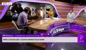 Savo Štrbac, predsednik Dokumentacionog centra Veritas i Mile Bosnić, predsednik Udruženja Krajišnika u Srbiji, 23.5.2022. Foto: Kurir TV, screenshot