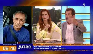 Hiljaade Srba na poternicama - Savo Štrbac i Milorad Pupovac Foto: TV Prva, screenshot