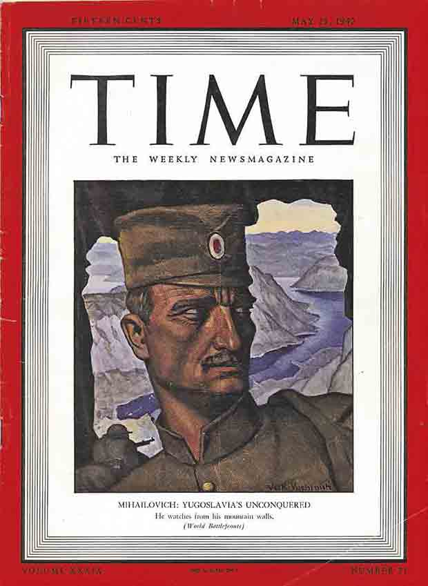 Dragoljub Draža Mihailović na naslovnoj stranici Tajma, 1942. Foto: TIME Magazine Vault archive