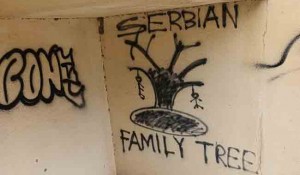 Grafit Serbian family tree u Splitu, april 2023. Foto: Portal Novosti