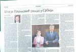 Politika, 04.07.2023, Savo Štrbac: Šta je Plenković rekao u Srbiji