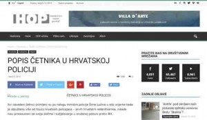 HOP tekst o Srbima "cetnicima" Foto: Portal Novosti