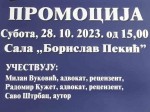 Poziv na promociju Veritasovih izdanja. 28. 10. 2023, u 15.00 sala „Borislav Pekić“