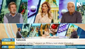 Uranak: Zagreb proterao srpskog diplomatu – Savo Štrbac i Božidar Spasić, 22. 11. 2023. Foto: K1 TV, screenshot