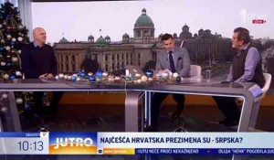 Najčešća hrvatska prezimena su srpska?, 3. 1. 2024. Foto: TV Prva, screenshot
