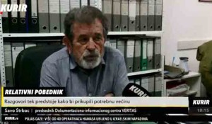 Centralni dnevnik: Izjava Save Štrpca o rezultatima izbora u Hrvatskoj, 18.4.2024. Foto: Kurir TV, screenshot