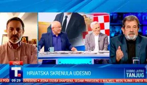 Dobro jutro: Hrvatska skrenula udesno - Saša Kosanović i Savo Štrbac, 12.5.2024. Foto: Tanjug TV, screenshot