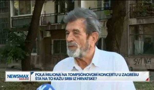 Savo Štrbac za Newsmax Balkans: Iza Tompsonove popularnosti stoji institucionalna indoktrinacija, 6. 7. 2025. Foto: Newsmax Balkans, screenshot
