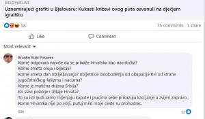 Komentar: Ko je crtao kukaste krstove i klicao ustašama Foto: FB nalog Bjelovar.live, screenshot