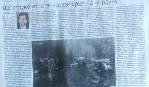 Savo Štrbac: Dvostuko ubistvo od saborca na Kordunu, Politika, 2.9.2025. Foto: scan
