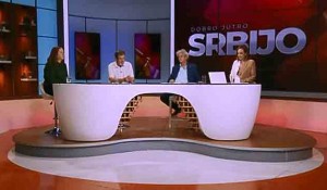 Dobro jutro Srbijo - Antisrpske parole i skandiranja hrvatskih navijača - Povampireno ustaštvo i veličanje NDH, Savo Štrbac i Dragana Đukić, 11. septembar-2025. Foto: Happy TV screenshot