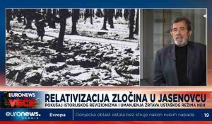 Relativizacija zločina u Jasenovcu: Štrbac o pokušaju umanjenja žrtava ustaškog režima NDH1 3.11.2025. Foto: Euronews Srbija, screenshot