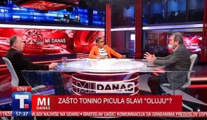 Mi danas: Ko je Tonino Picula? – Savo Štrbac i Mile Bosnić, 23. 1. 2026. Foto: TV Tanjug, screenshot