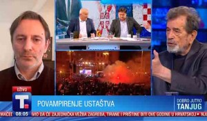 Povampirenje ustaštva - Saša Kosanović i Savo Štrbac, 15.2.2026. Foto: TV Tanjug, Youtube, svreenshot Povampirenje ustaštva - Saša Kosanović i Savo Štrbac, 15.2.2026. Foto: TV Tanjug, Youtube, svreenshot