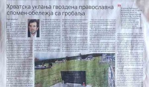 Savo Štrbac: Hrvatska uklanja gvozdena pravoslavna spomen-obeležja sa grobalja, 10. 03. 2026. Foto: Politika, screenshot