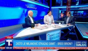 Dobro jutro: Zašto je Vučić nepoželjan u Hrvatskoj? - Savo Štrbac, 5.4.2026. Foto: Tanjug TV, screenshot