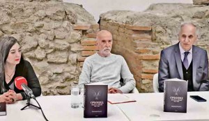 Promocija knjige „Srbocid hrvatske države 1941–1945.“ dr Vladimira Umeljića, Biblioteka grada Beograda, 9. 4. 2026. Foto: Politika, Anđelko Vasiljević