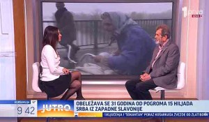 Jutro: Obeležava se 31. godina od pogroma 15.000 Srba iz Zapadne Slavonije, 2. 5. 2026. Foto: TV Prva, Youtube, screenshot