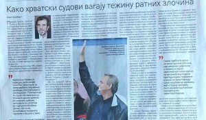 Savo Štrbac: Kako hrvatski sudovi vagaju težinu ratnih zločina, 16. 6. 2026. Foto: Politika, scan