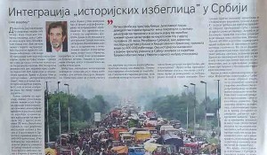 Savo Šrebac: Integracija ’istorijskih itbeglica‘ u Srbiji, 23.6.2026. Foto: Politika, scan
