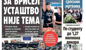 Večernje novosti, naslovnica, 6.7.2026. Foto: Večernje novosti, screenshot Večernje novosti, naslovnica, 6.7.2026. Foto: Večernje novosti, screenshot