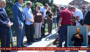 Novi Grad: Prislužene sveće na Mostu spasa na Uni Foto: RTRS, Srpska Danas, screenshot