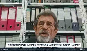 Savo Štrbac; Ponovo napadnuti Srbi na Pagu, razbijena spomen-tabla Foto: ATV BLm screenshot