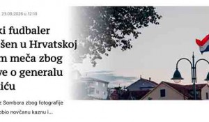 Nezabeležen slučaj procesuiranja Srba u Hrvatskoj zbog objava na društvenim mrežama, 23. 9. 2026. Foto: Politika,screenshot